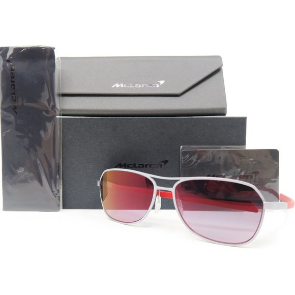 McLaren Other - McLaren MLSEDS02 C04 57mm Chrome/Red/Black, Pilot New Men's Sunglasses.